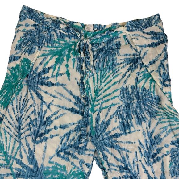 J Valdi Swim Sarong Coverup Pants Open Split Leg Tropical Palazzo Pants Size XL - Picture 5 of 9